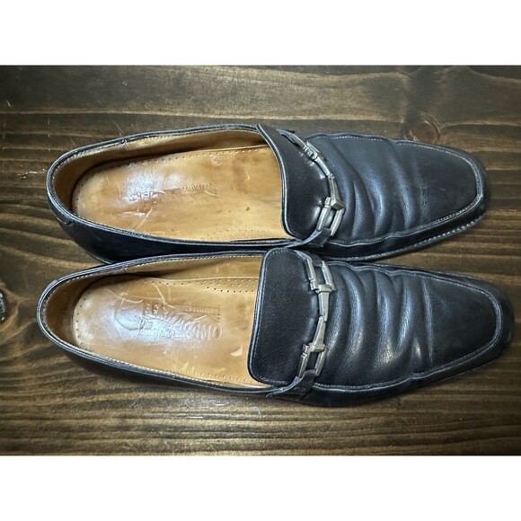 Salvatore Ferragamo Horsebit Black Leather Slip On Loafers Men's SIZE 10.5B‎ B - Picture 6 of 12
